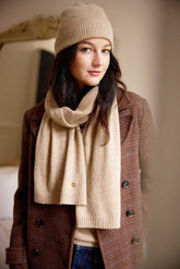 Echarpe cachemire camel - Alina