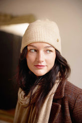 Bonnet cachemire camel - Alison