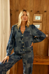 Blouse denim patchwork - Blent