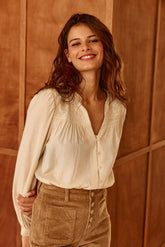 Blouse en coton beige - Bowie