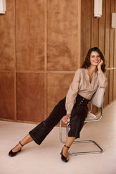 Blouse en coton camel - Bowie