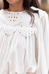 Blouse ajourée écrue - Brany