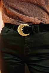 Ceinture cuir noir - Idona