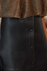 Jupe en cuir noir - Jolene