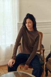 Pull cachemire marron - Maureen