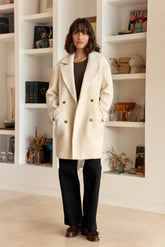 Manteau long écru - Naelis