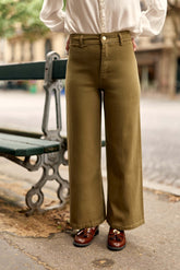 Pantalon taille haute kaki - Paphos