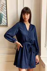 Robe courte fluide marine - Ruyan