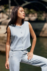 Veste sans manches ciel - Valenti