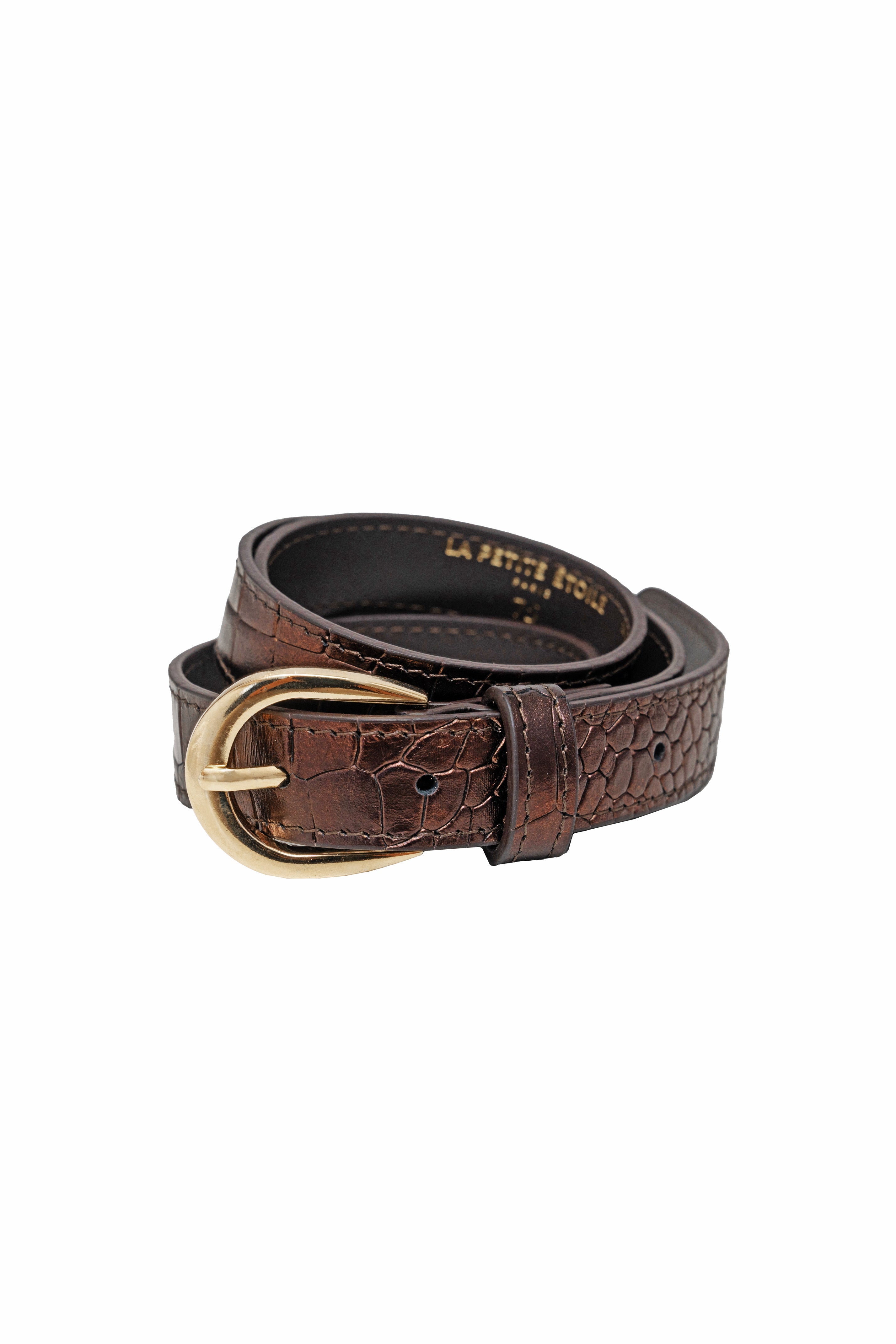 Ceinture en cuir python - Aglae