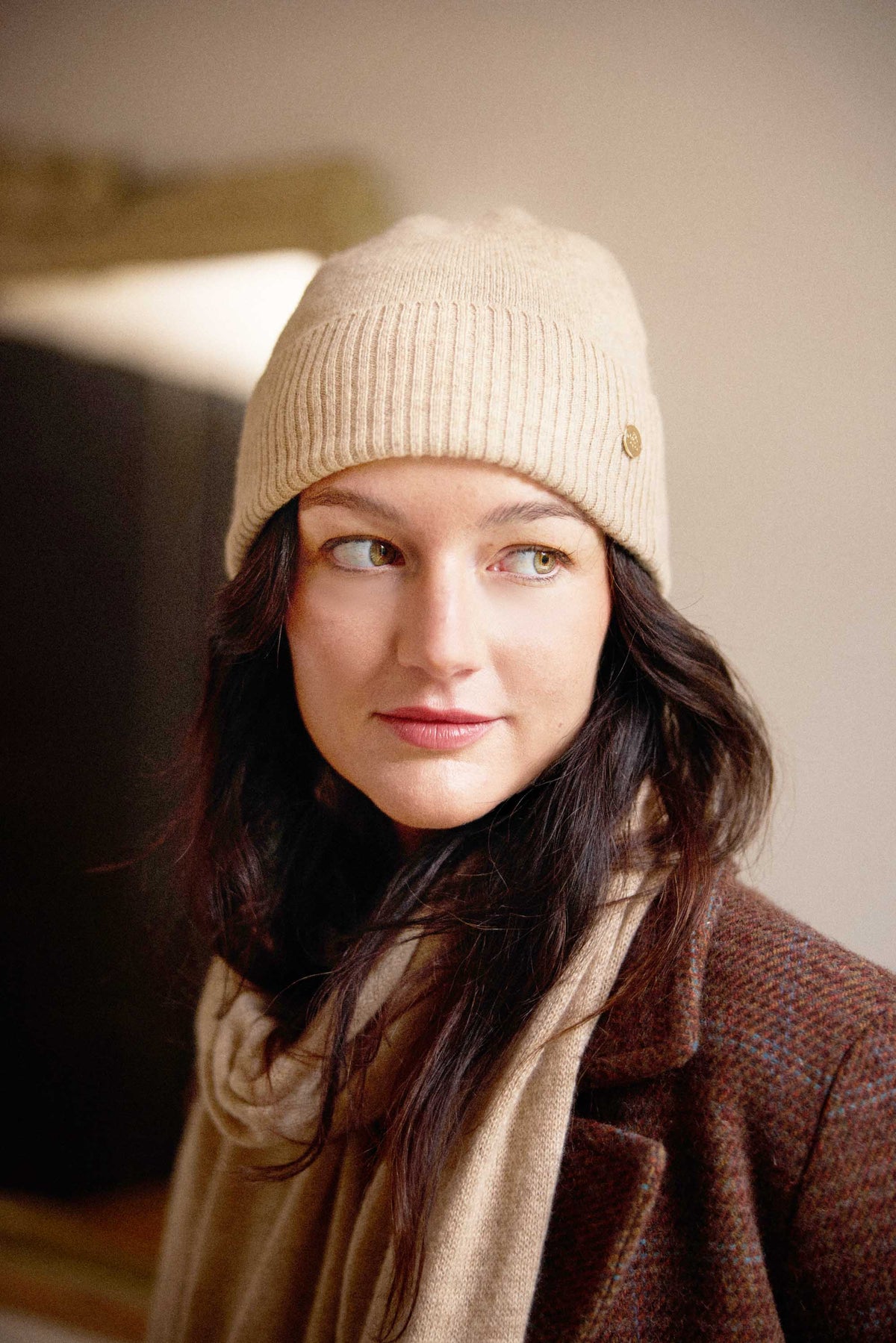 Bonnet cachemire camel - Alison