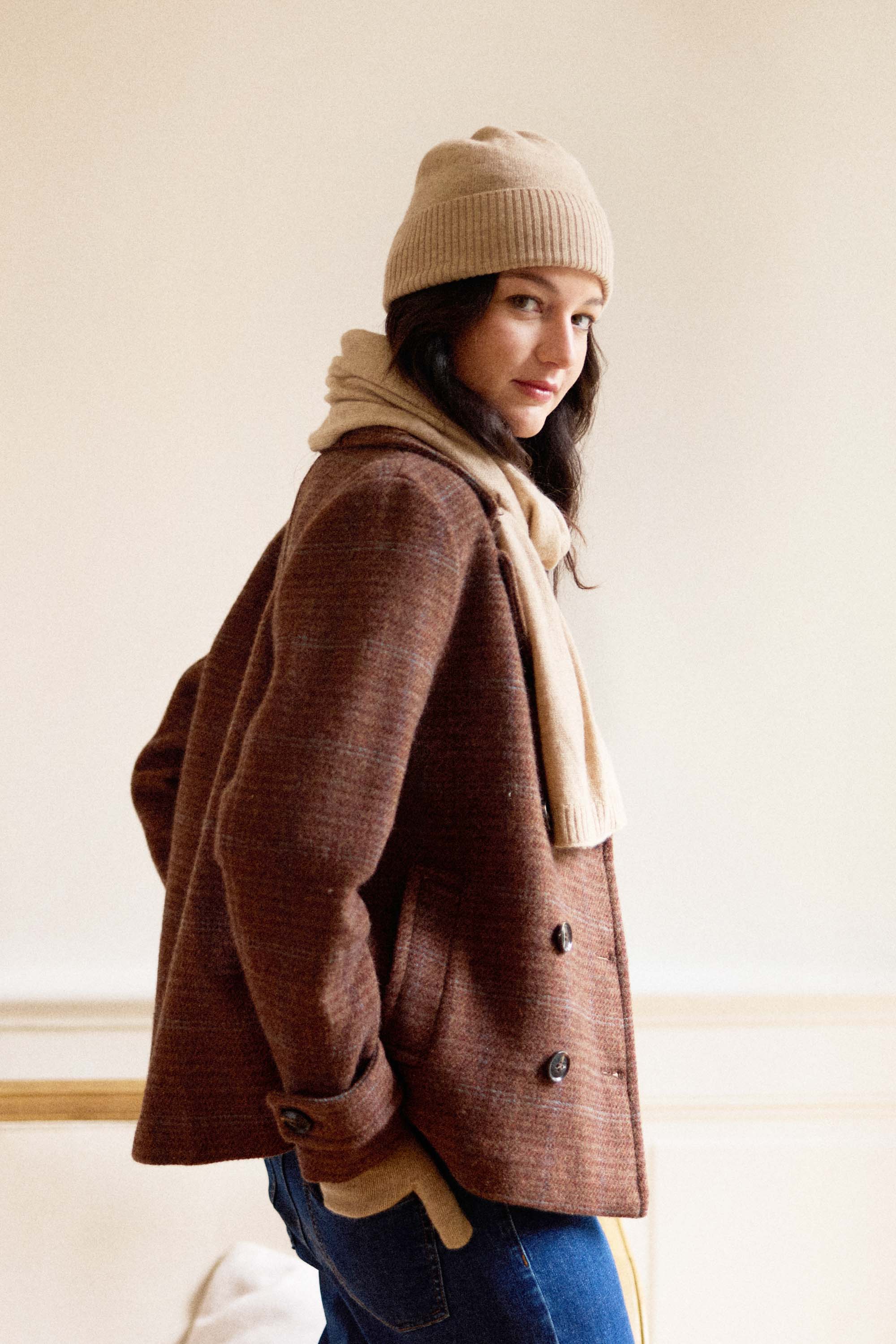 Bonnet cachemire camel - Alison