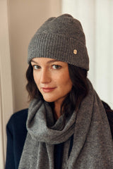 Bonnet cachemire gris chine - Alison