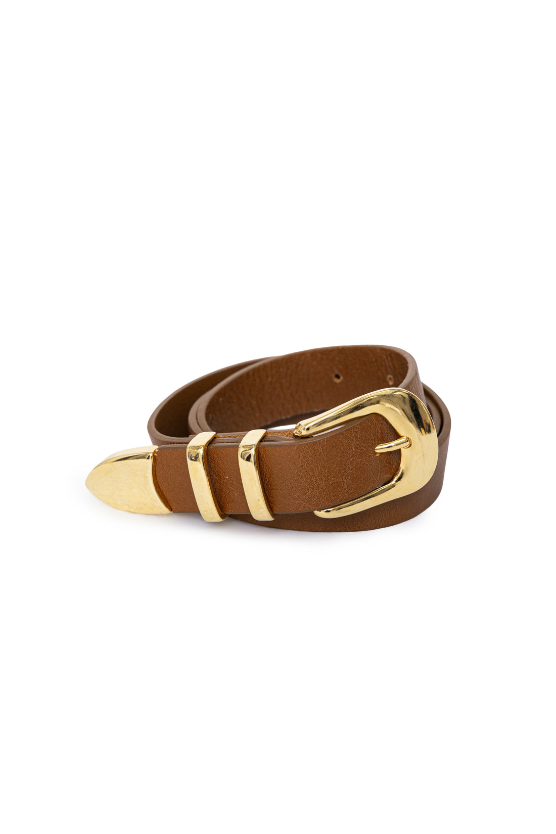Ceinture cuir camel - Anais