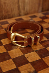 Ceinture cuir camel - Anais