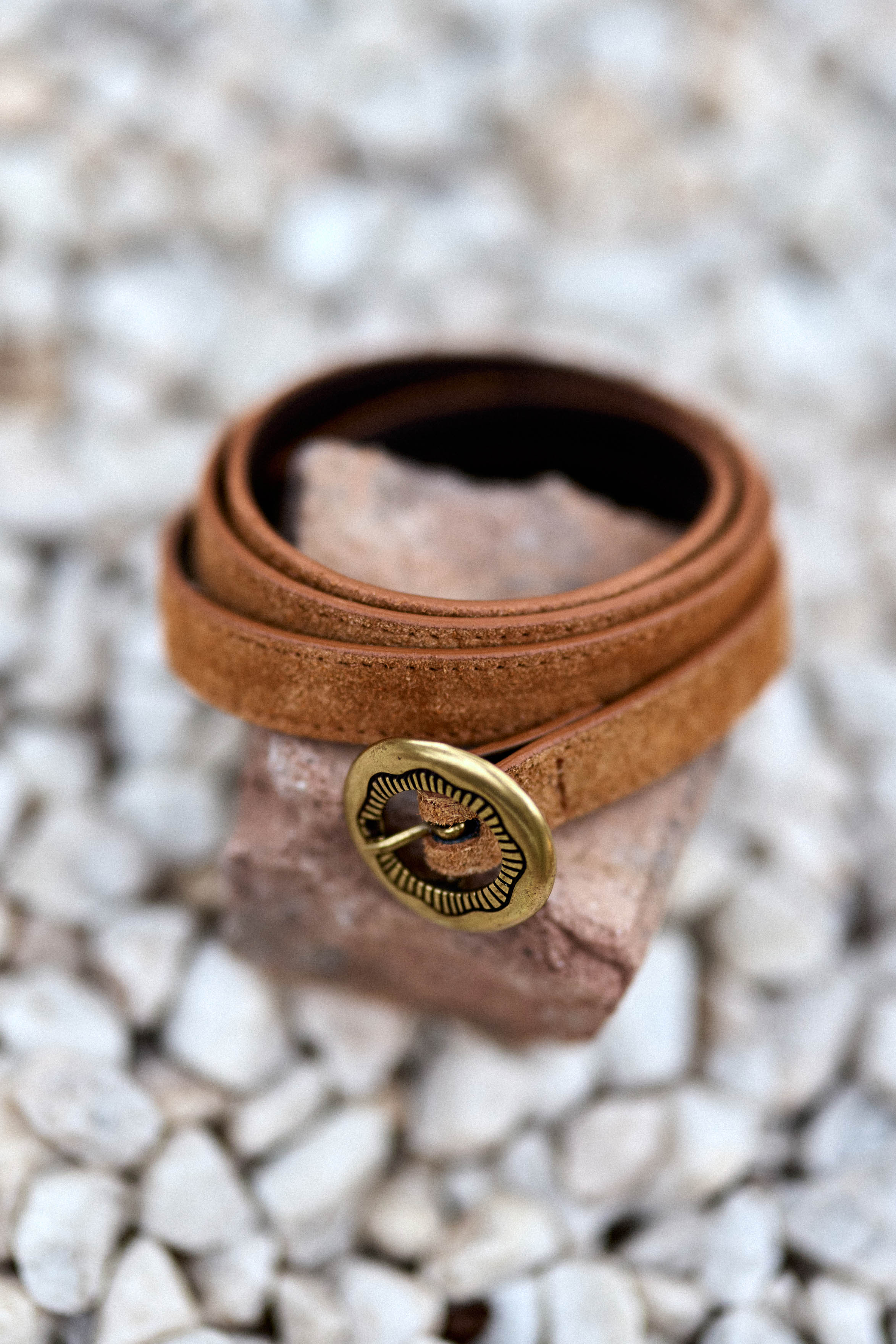 Ceinture cuir camel - Arlowa