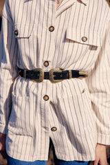 Ceinture cuir noir - Assia