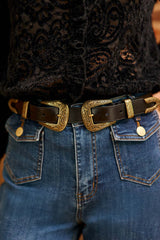 Ceinture cuir noire - Assia
