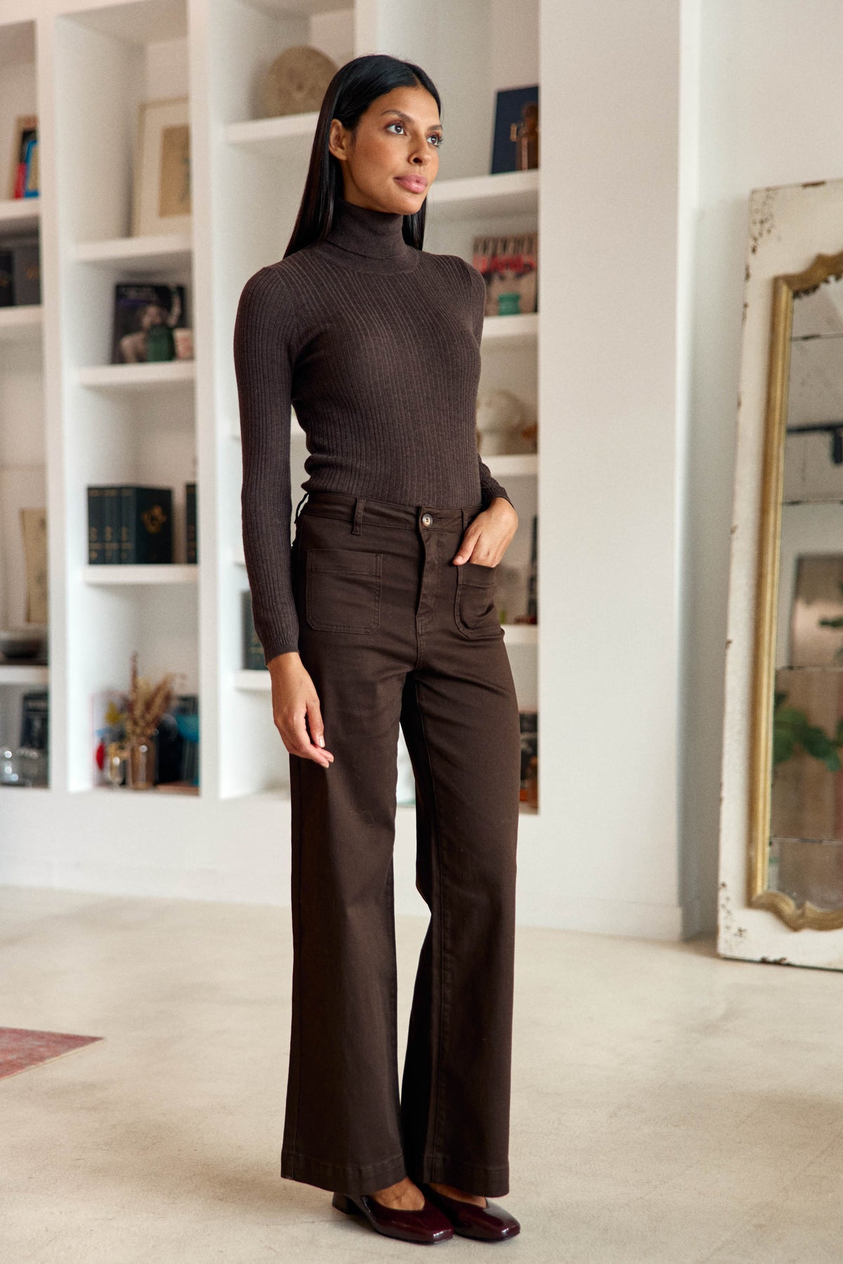 Jean marron évasé - Atlantyt