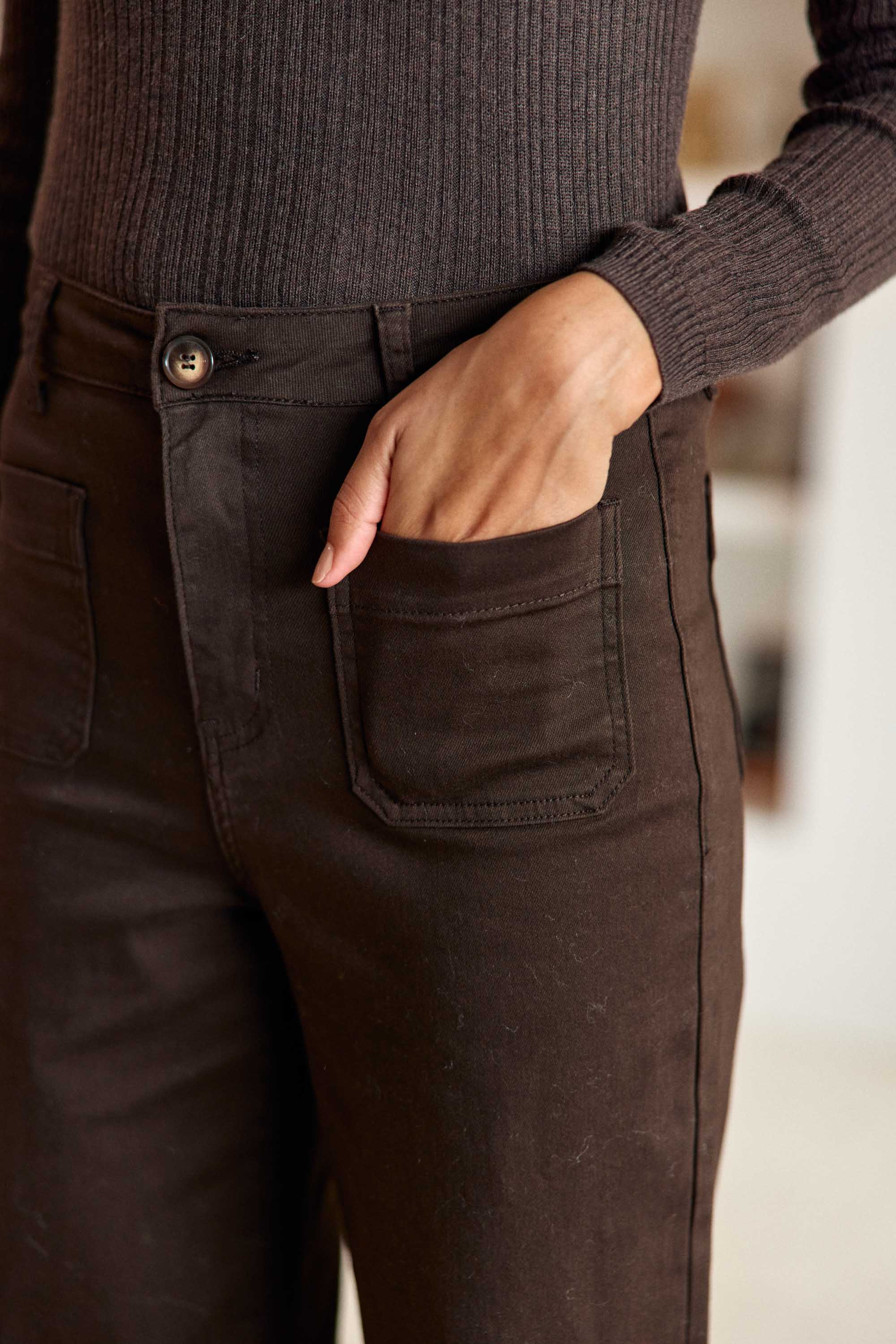 Jean marron évasé - Atlantyt