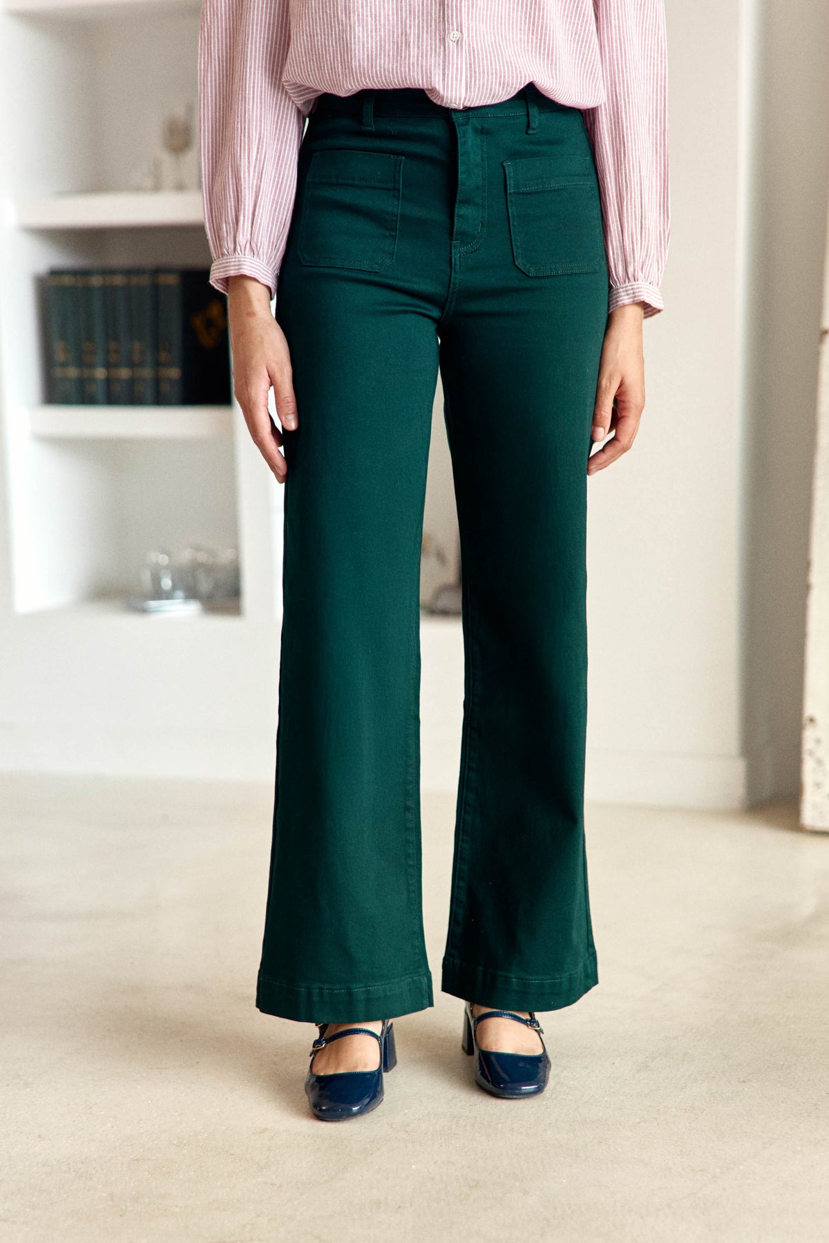 Jean vert évasé - Atlantyt