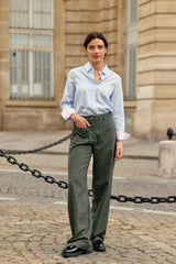 Pantalon à carreaux kaki - Atlany