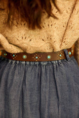 Ceinture cuir marron -  Azul
