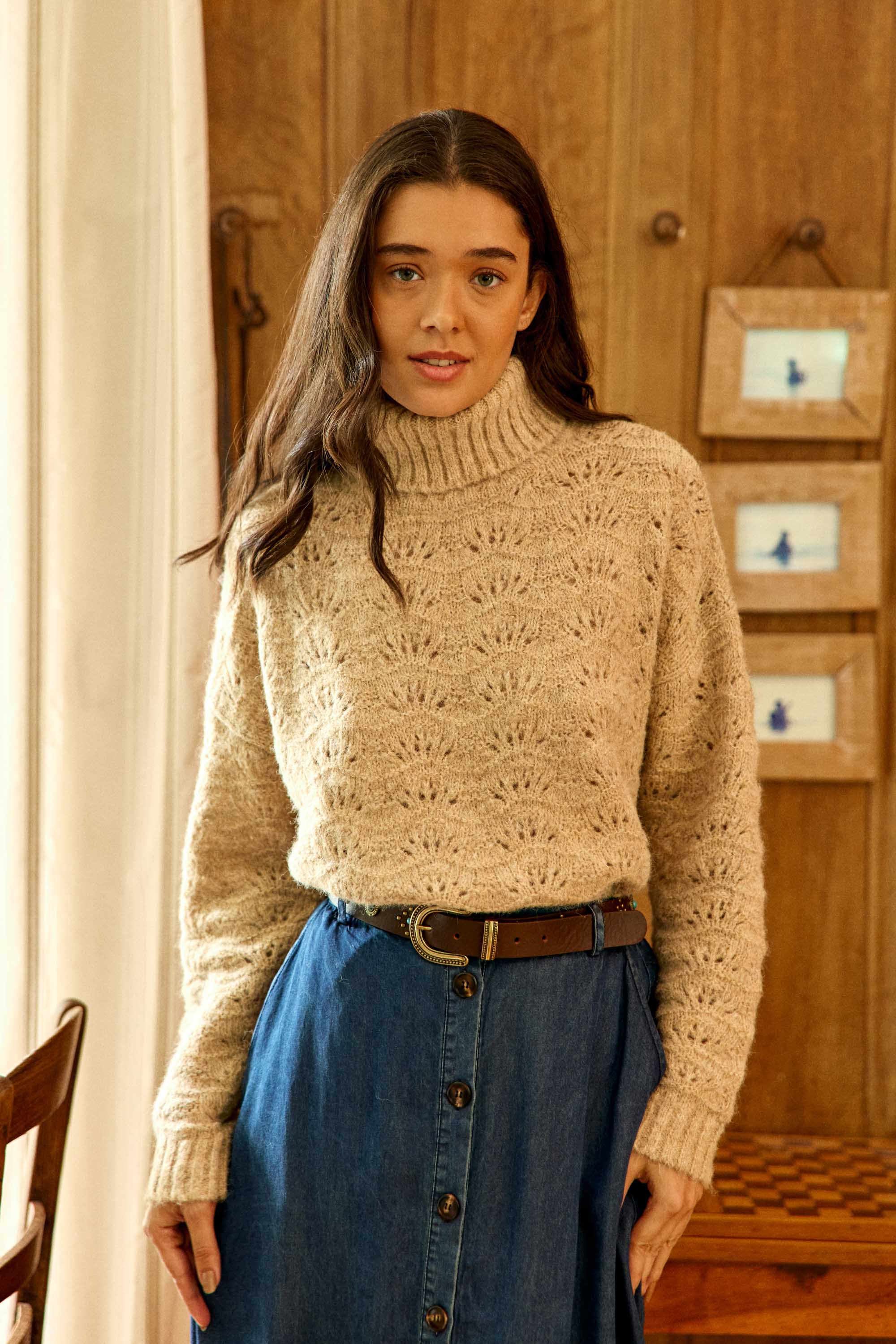 Ceinture cuir marron -  Azul