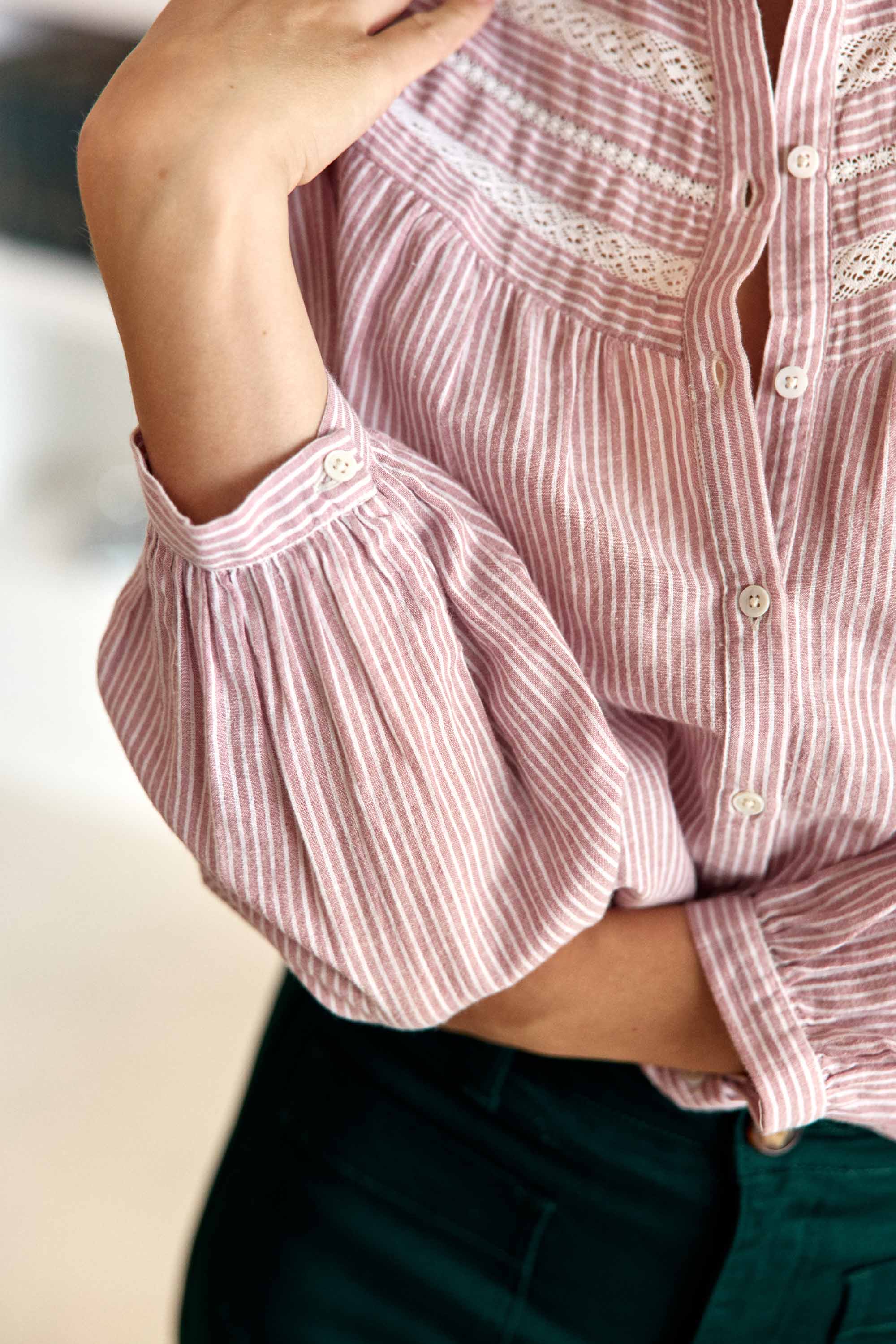 Blouse ample bordeaux - Bene