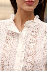 Blouse dentelle écrue - Besma