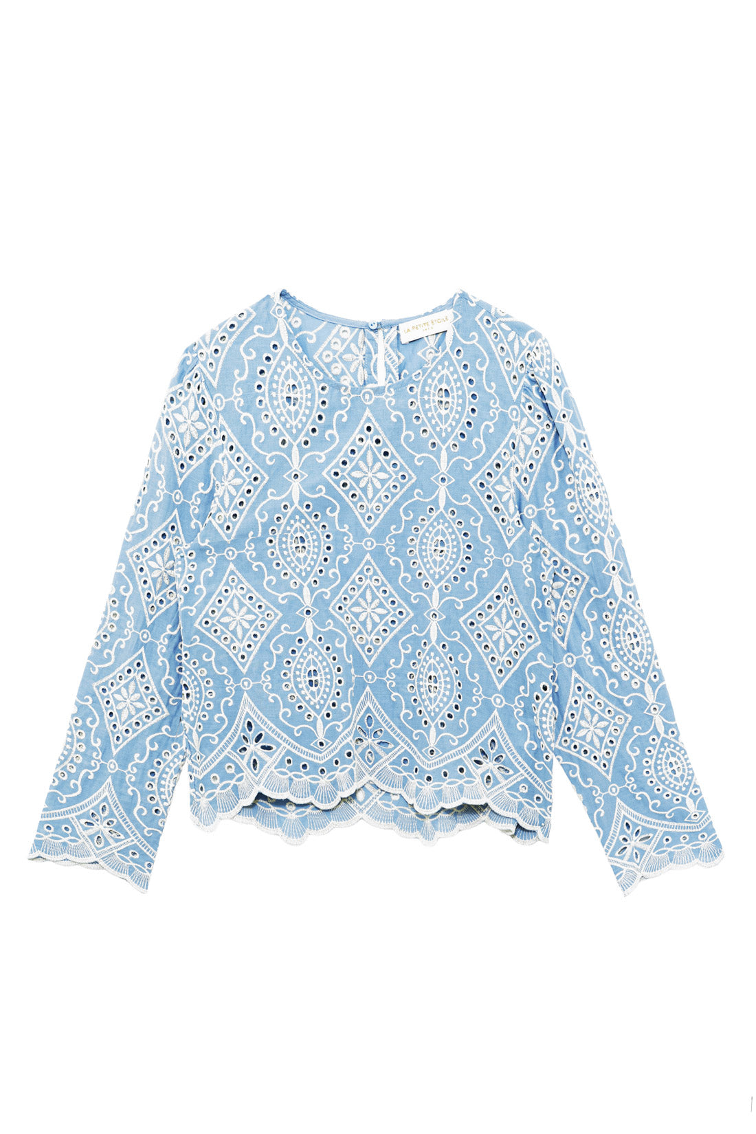 Blouse ajourée bleue - Bladie