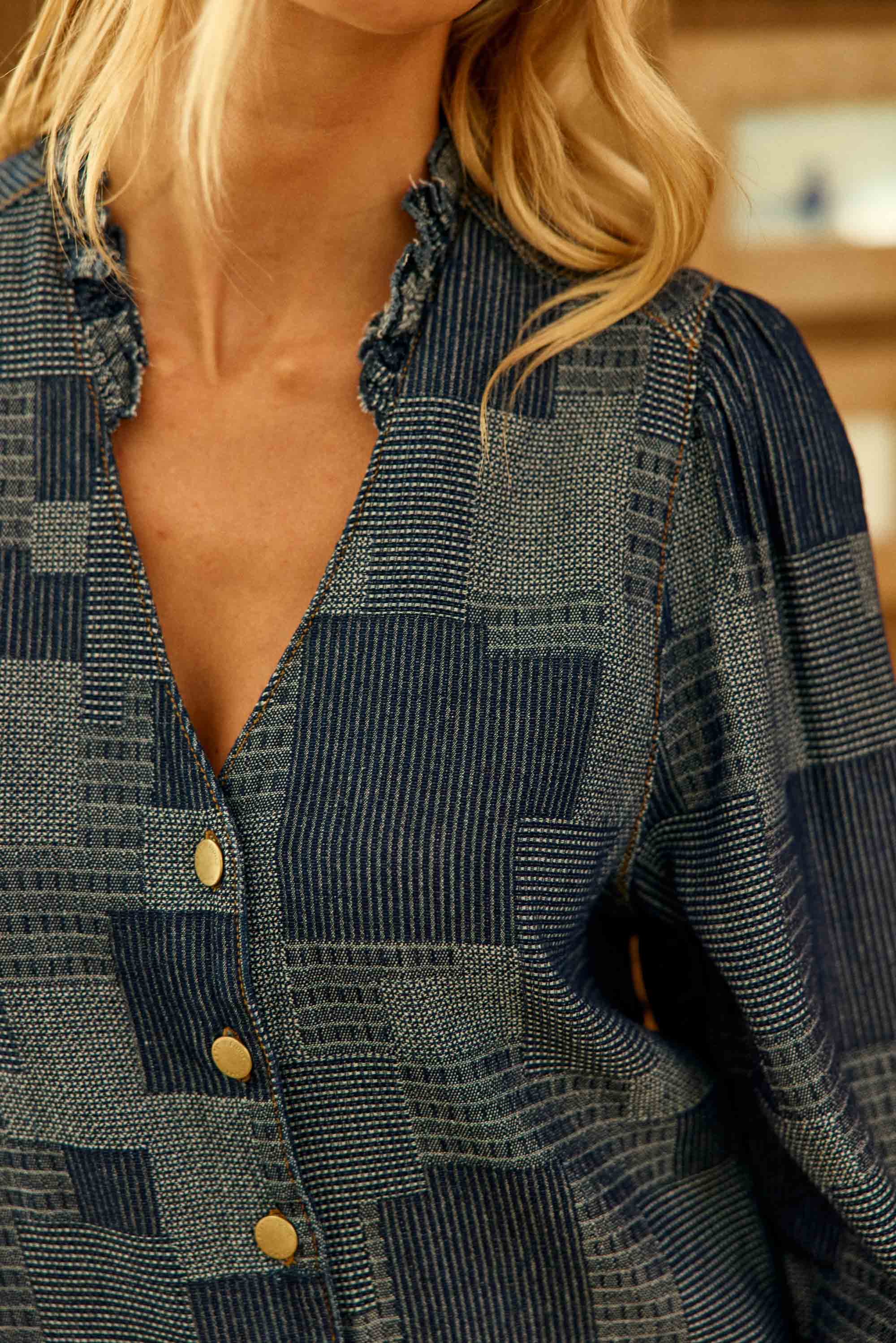 Blouse denim patchwork - Blent