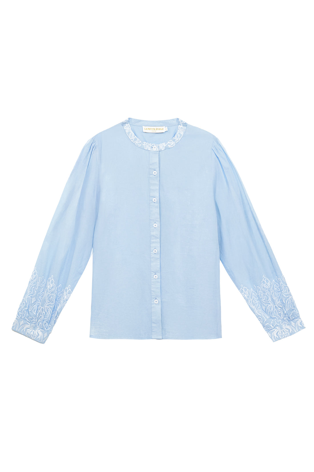 Blouse brodée ciel - Bloy