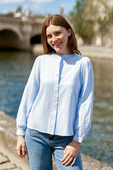 Blouse brodée ciel - Bloy
