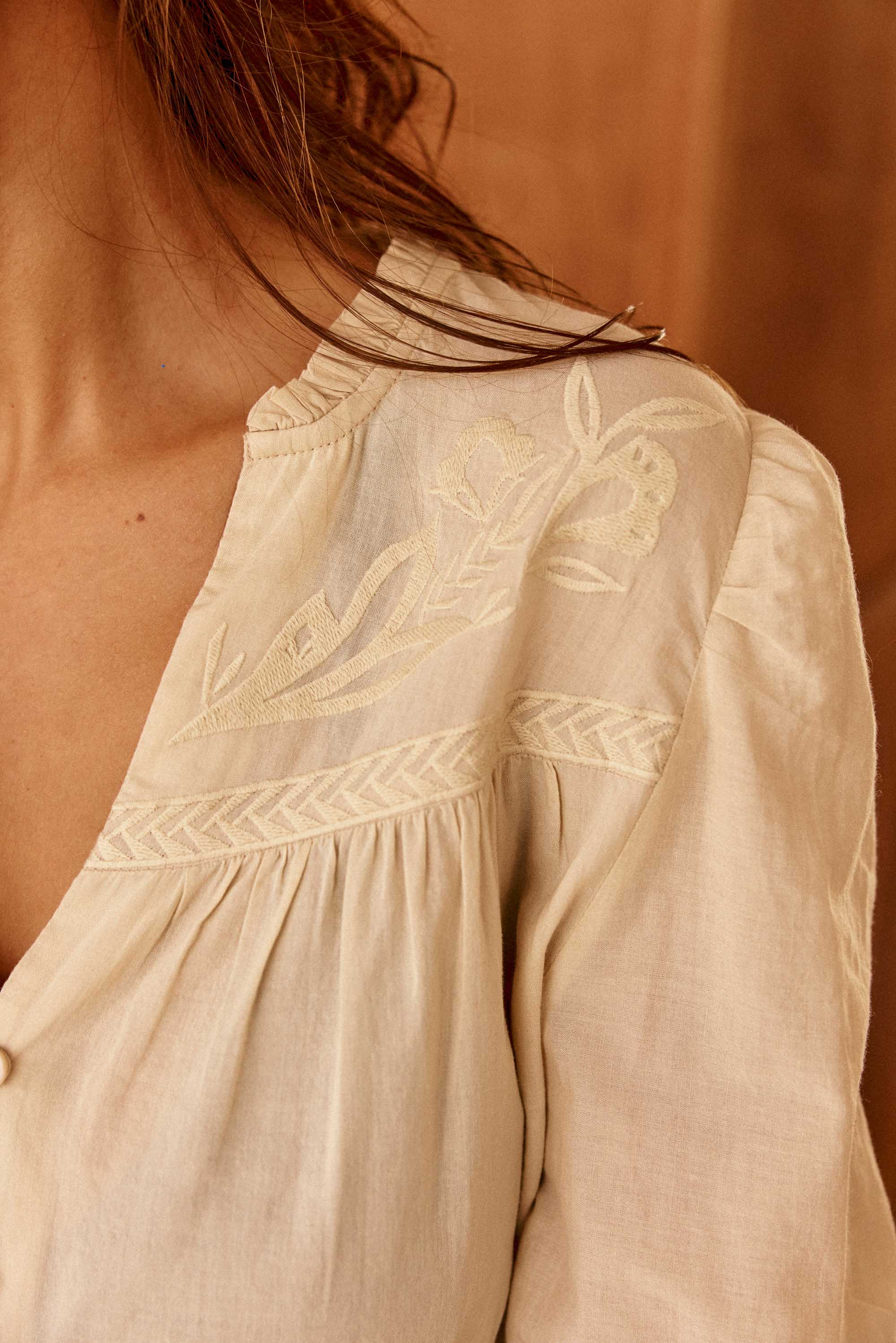 Blouse en coton beige - Bowie