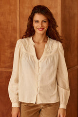 Blouse en coton beige - Bowie