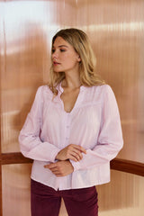 Blouse en coton parme - Bowie