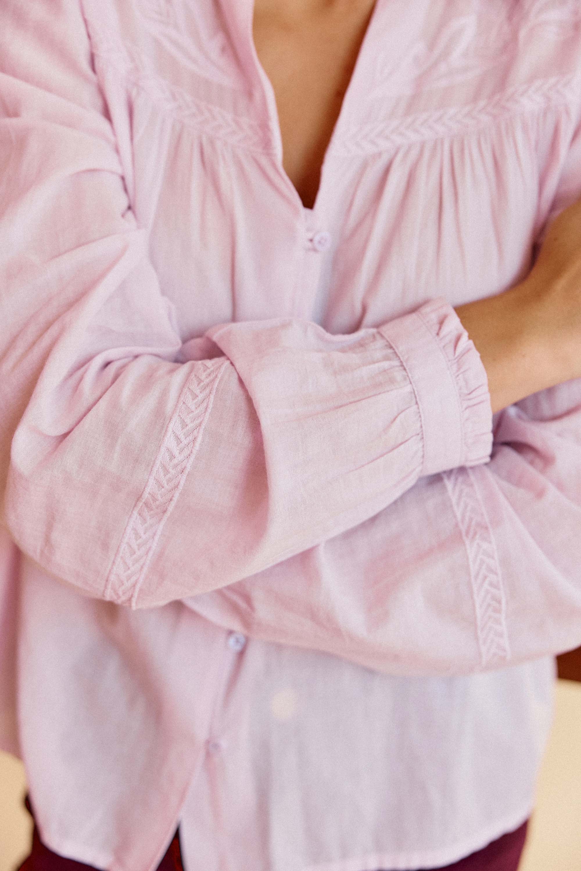 Blouse en coton parme - Bowie