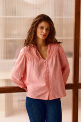 Blouse en coton rose - Bowie