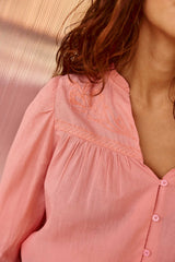Blouse en coton rose - Bowie