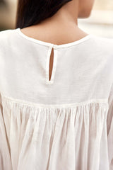 Blouse ajourée écrue - Brany