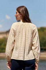 Blouse ajourée écrue - Briana