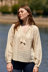 Blouse ajourée écrue - Briana