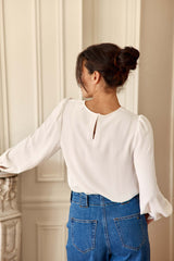 Blouse dentelle écrue - Briella