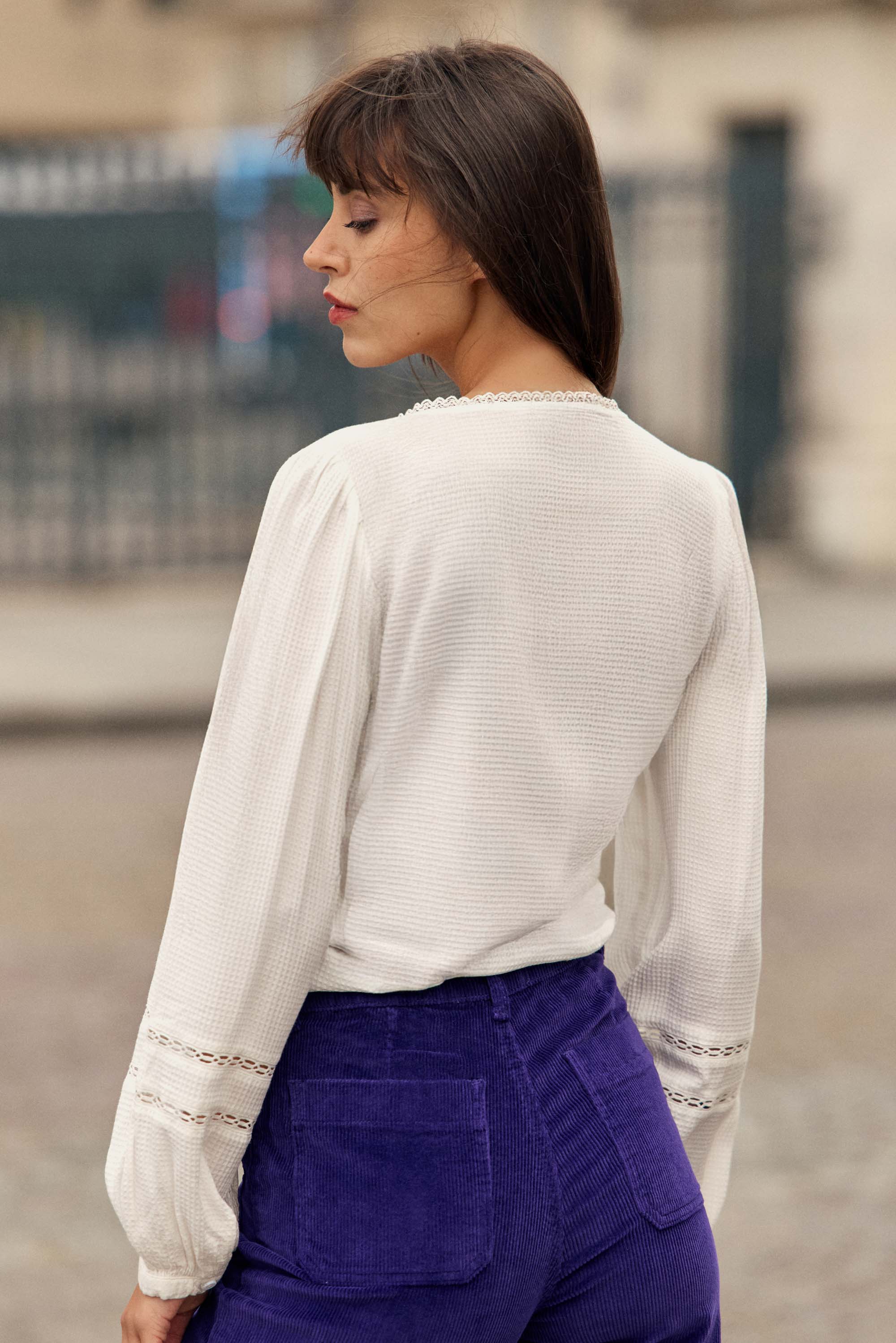 Blouse dentelle écrue - Brookie