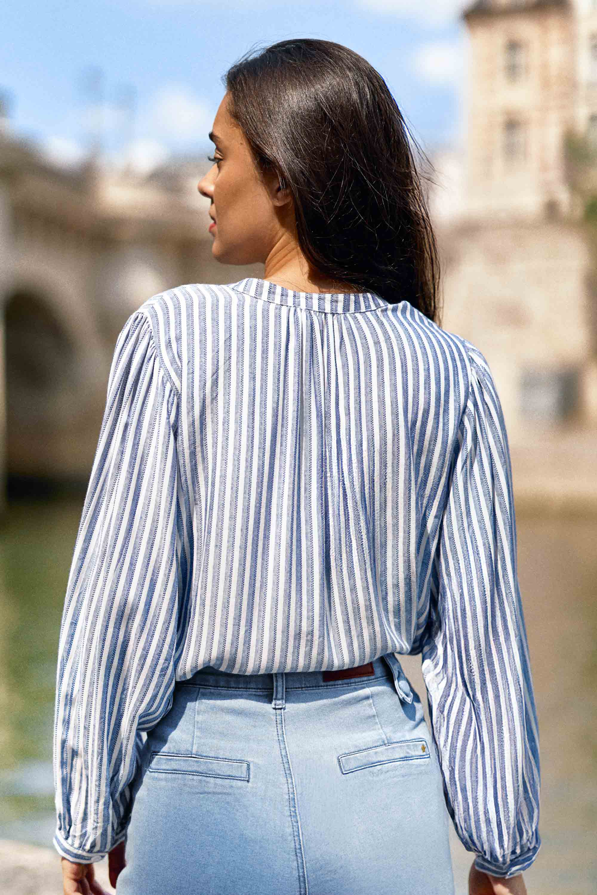 Blouse rayée bleue - Caisy