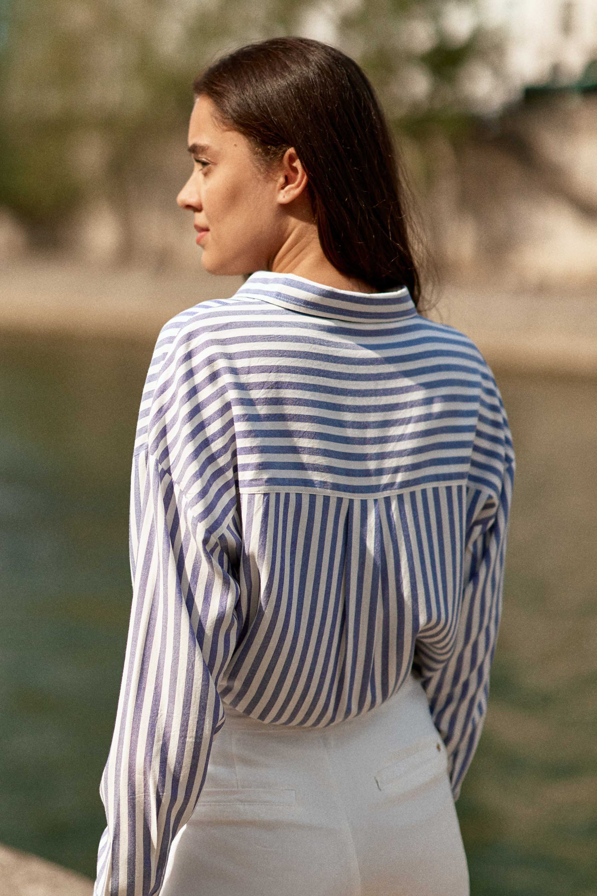 Chemise rayée bleue - Clara