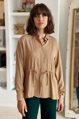 Chemisier fuide beige - Claris