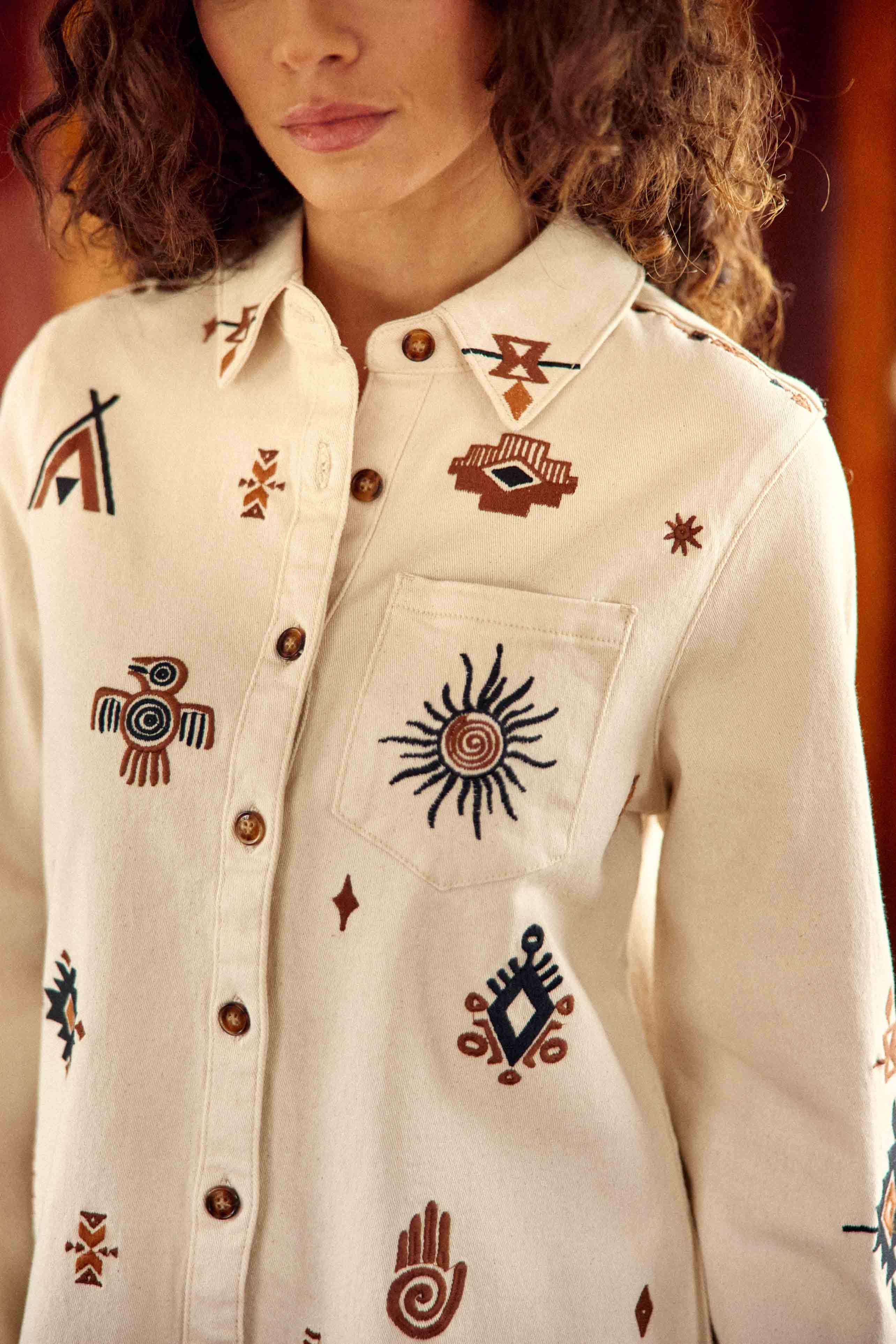 Veste chemise écrue - Clems