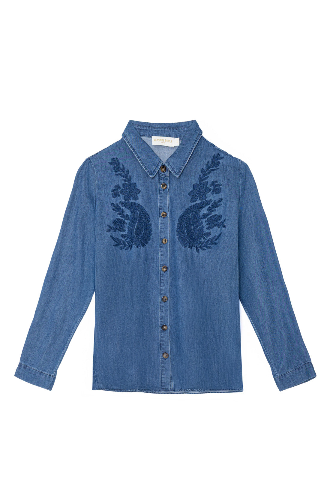 Chemise brodée stone - Clovy